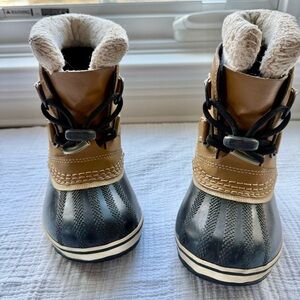 Sorel Kids' Tan and Black Winter Boots